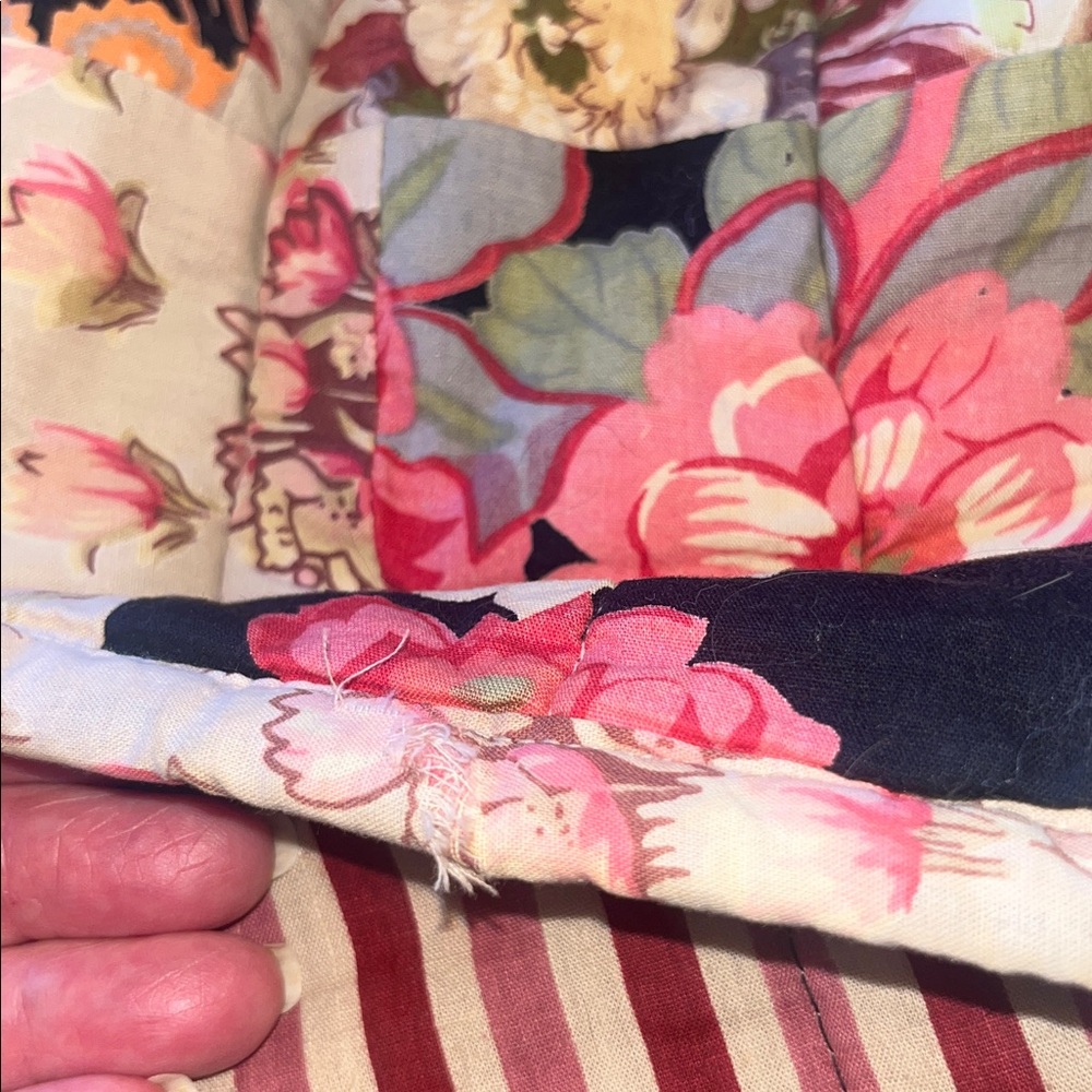 Anthropologie Rare Vintage Y2K Vibrant Floral Boho Quilt Queen - Picture 12 of 15